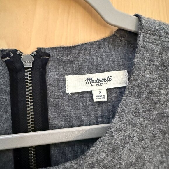 Madewell charcoal gray sleeveless wool tunic top with zipper detail – Women’s S - Picture 3 of 5